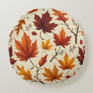 Coussin rond à l'automne