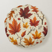 Coussin rond à l'automne (Dos)
