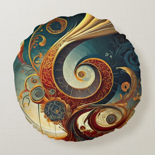 Coussin rond à thème (Dos)