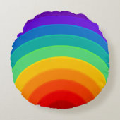 Coussin rond arc-en-ciel (Devant)