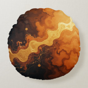 coussin rond arrière - plan orange brûlé
