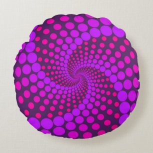 Coussin rond avec Belle conception Whimsical