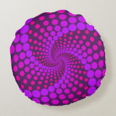 Coussin rond avec Belle conception Whimsical (Dos)