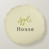 Coussin rond avec pomme dessinée en une seule lign (Dos)