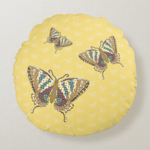 Coussin rond Aztec Swallowtail
