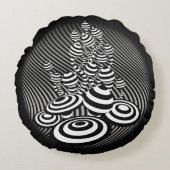 Coussin rond b/w Magic Champhroom coton (Devant)