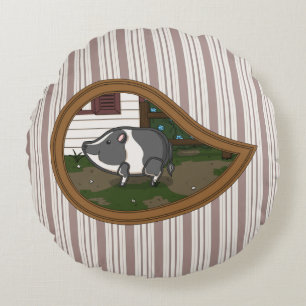 Coussin Rond Basil le Cochon