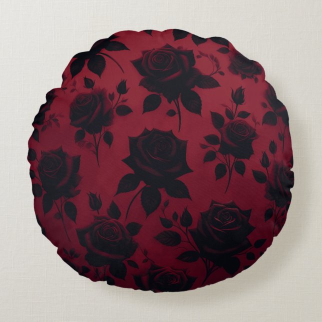 Coussin rond Black Paradise (Devant)