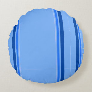 Coussin rond bleu