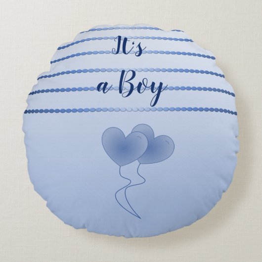Coussin rond Bleu (Devant)
