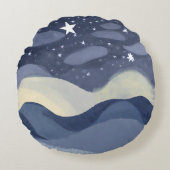 Coussin Rond brillant étoile Aquarelle Vibrante (Devant)