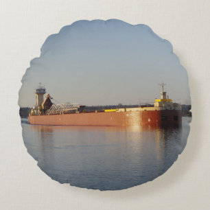 Coussin rond Clyde S. VanEnkevort & Erie Trader
