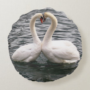 Coussin rond Coeur rose