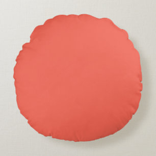 Coussin rond corail