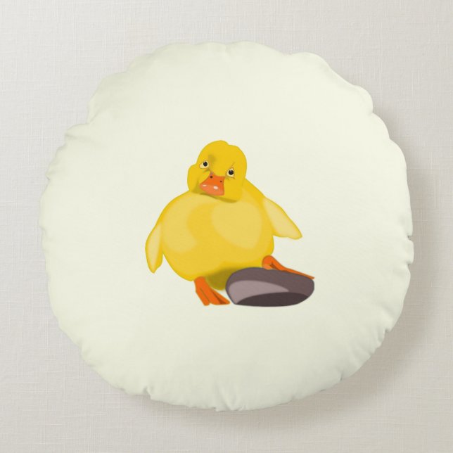 Coussin rond Cute Canard (Devant)