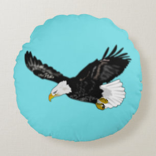 Coussin rond d'aigle volant