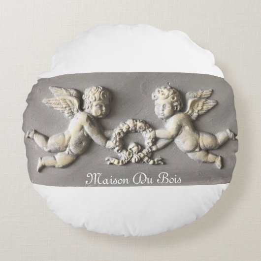 Coussin rond dans notre design Cherub (Devant)