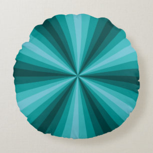 Coussin rond d'Aqua d'illusion optique