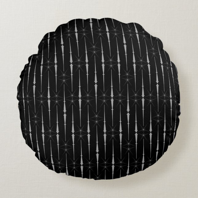 Coussin rond de baguettes magiques (Devant)