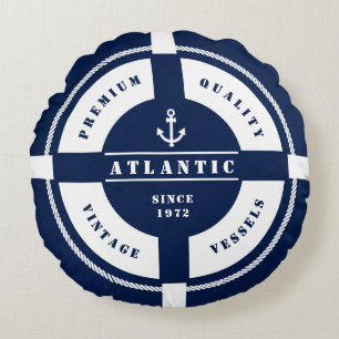 Coussin rond de balise d'anneau avec l'étiquette -