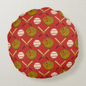 Coussin rond de baseball (Dos)