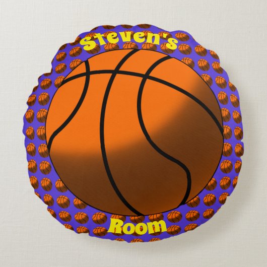 Coussin rond de basket-ball (Devant)