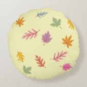 Coussin rond de chat d'automne réversible (Dos)