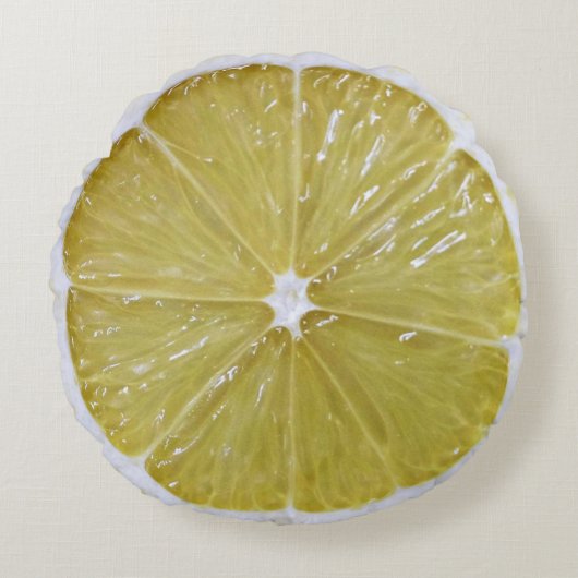 Coussin rond de citron de nouveauté (Devant)