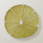 Coussin rond de citron de nouveauté (Dos)