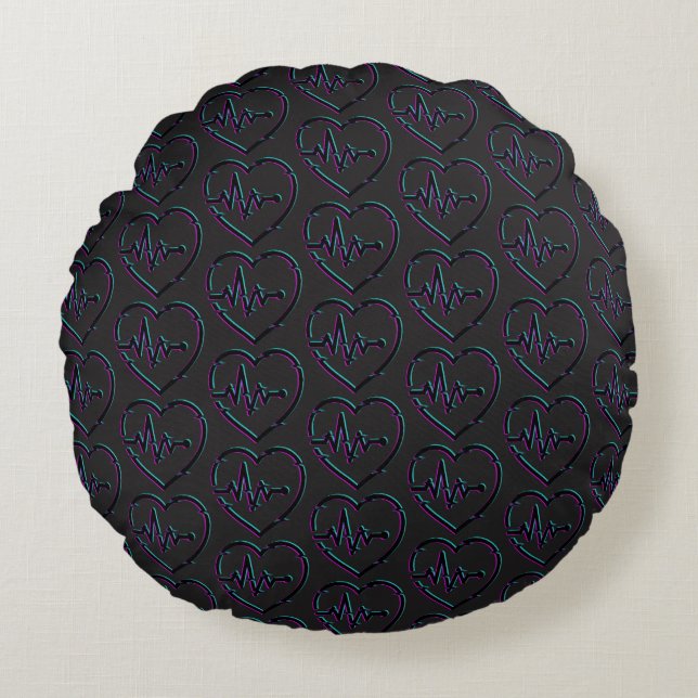 Coussin rond de contrôle cardiaque (Devant)