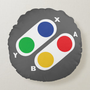 Coussin rond de contrôleur de jeux de console pou