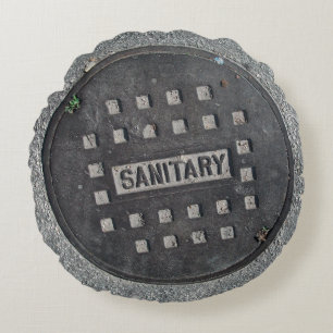 Coussin rond de couverture de trou