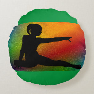 Coussin rond de gymnastique en vert