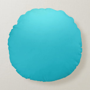 Coussin rond de jet de polyester balayé par bleu