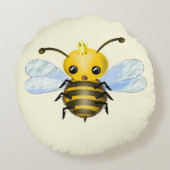 Coussin rond de la jolie reine d'abeille (Dos)