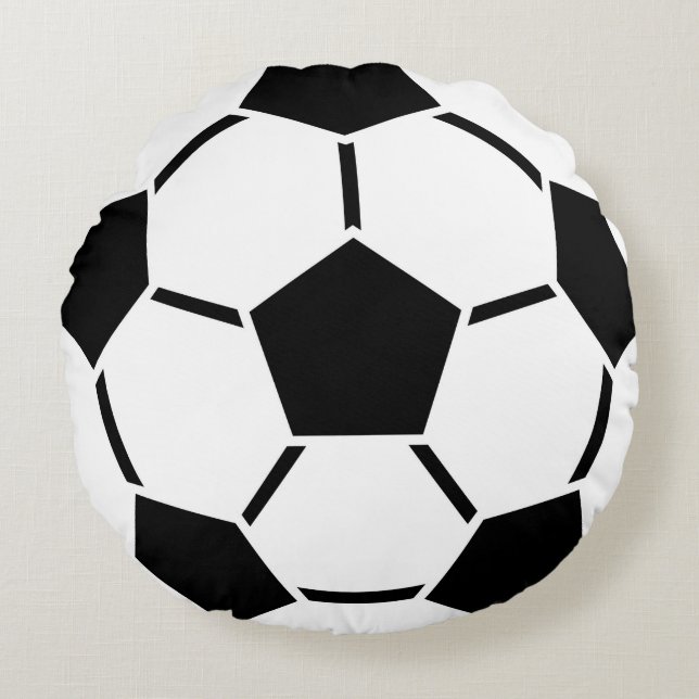Coussin rond de l'équipe sportive de football (Devant)