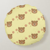 Coussin rond de l'ours étincelant (Dos)
