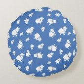 Coussin rond de mouton de dessin - Charming Blue N (Dos)