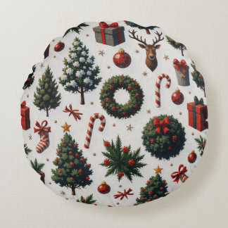 Coussin rond de Noël