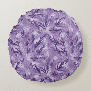 Coussin rond de palme violet délicat