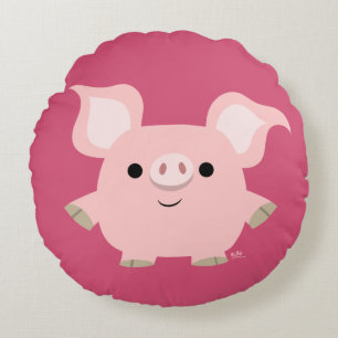 Coussin rond de petit de porc mignon de bande