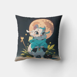 Coussin rond de rat mignon