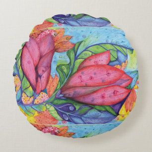 Coussin rond de rêve du printemps