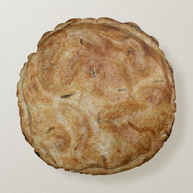 Coussin rond de tartes aux pommes (Devant)