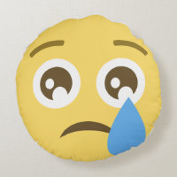 Coussin rond d'emoji émotif