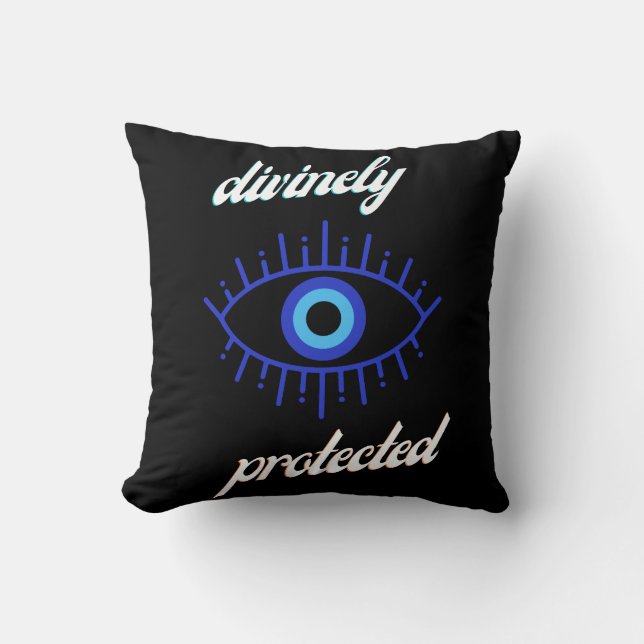 Coussin Rond Divinitement Protégé (Recto)