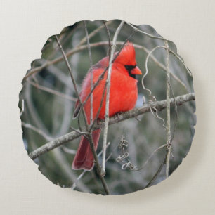 Coussin rond du cardinal royal rouge