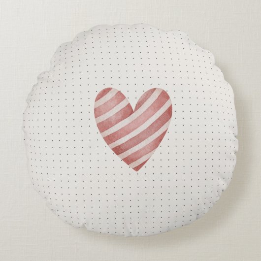 Coussin rond du coeur (Devant)