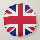 Coussin rond du drapeau britannique patriotique Un (Dos)