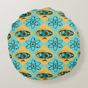 Coussin rond du Harlequin Globe Retro